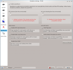 Emulation Settings - Speedhacks - Linux.png